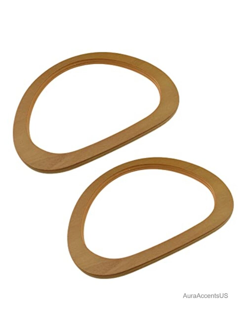Wooden D Shape Bag Handles 6.1 Inch Sewing Replacement for Macrame Purse Crafts